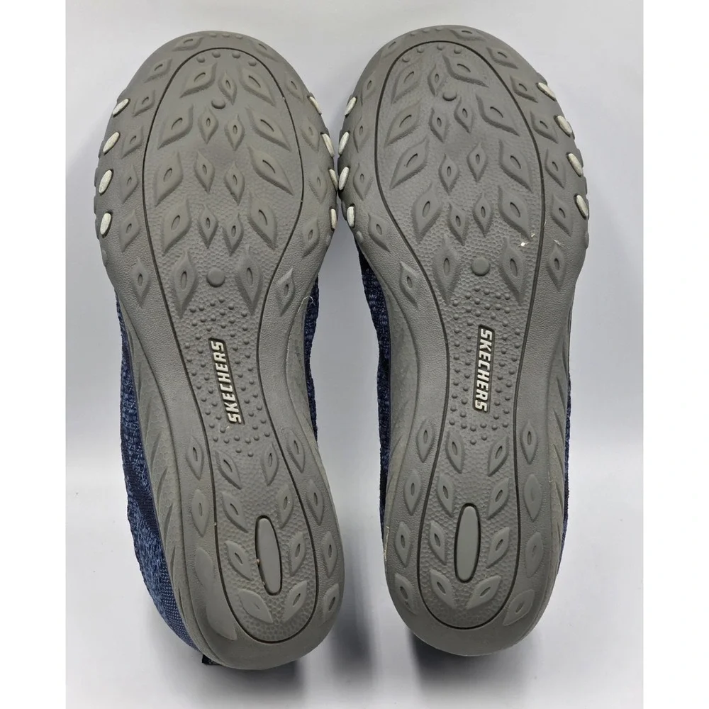 Skechers Breathe Easy Slip On Women's 8 Navy Relaxed Fit Walking Shoes - Picture 12 of 12